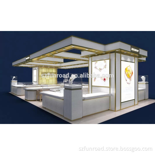 elegant jewelry display stand jewlery kiosk design for shopping mall furniture